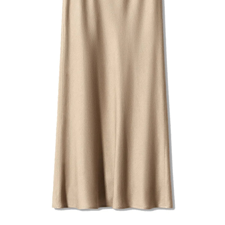 Lange satijnen maxi-rok – Herfst/Winter