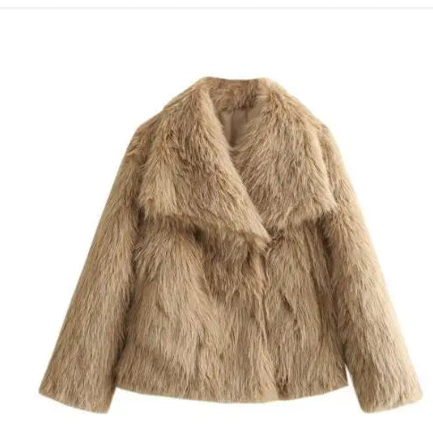 Fluffy Faux Fur Short Coat
