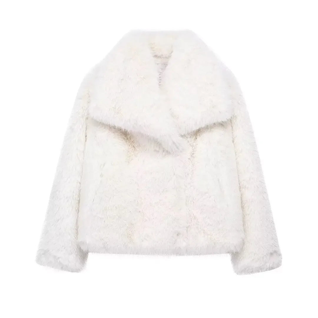 Fluffy Faux Fur Short Coat