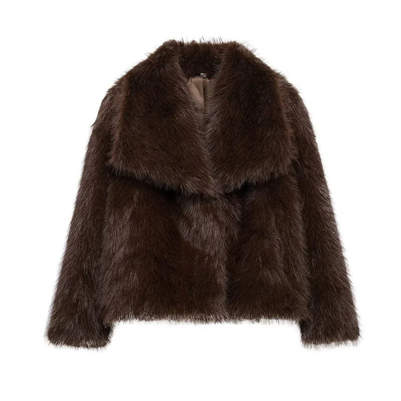 Fluffy Faux Fur Short Coat