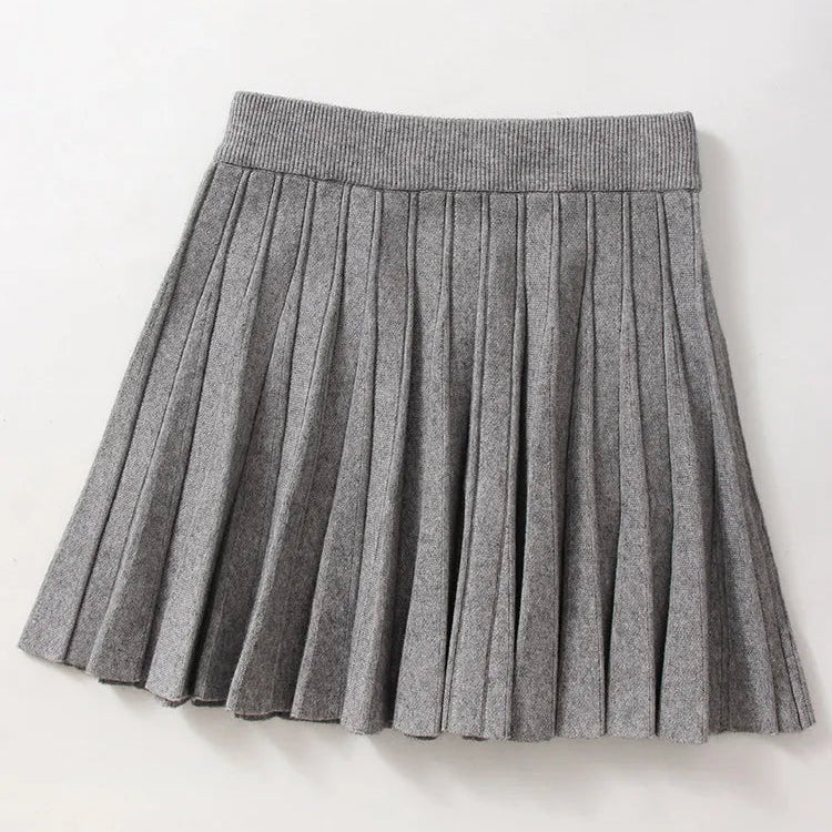 Gebreide plissé minirok – Herfst/Winter