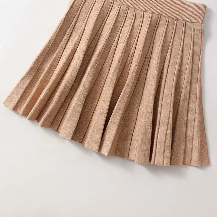 Gebreide plissé minirok – Herfst/Winter