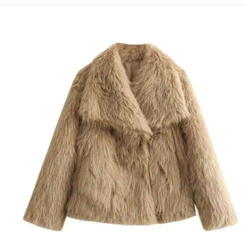 Fluffy Faux Fur Short Coat