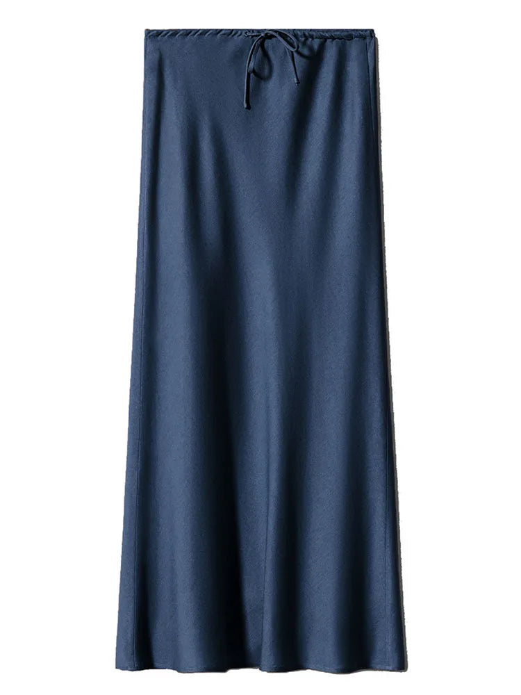 Lange satijnen maxi-rok – Herfst/Winter