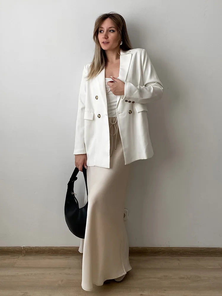 Lange satijnen maxi-rok – Herfst/Winter