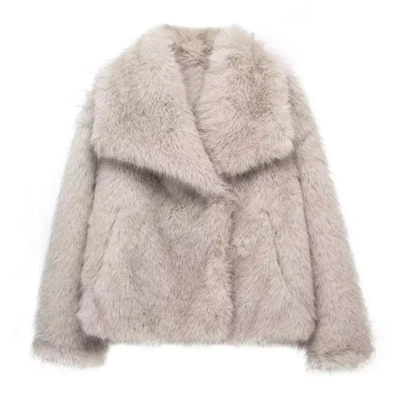 Fluffy Faux Fur Short Coat