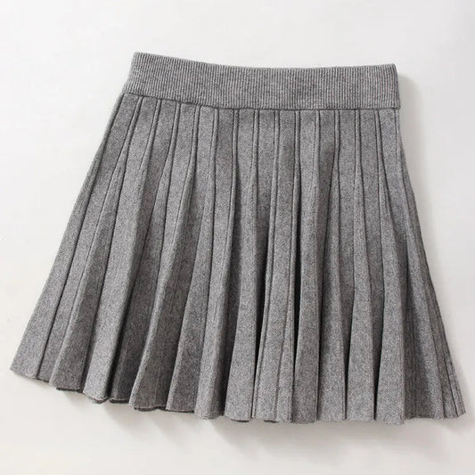 Gebreide plissé minirok – Herfst/Winter