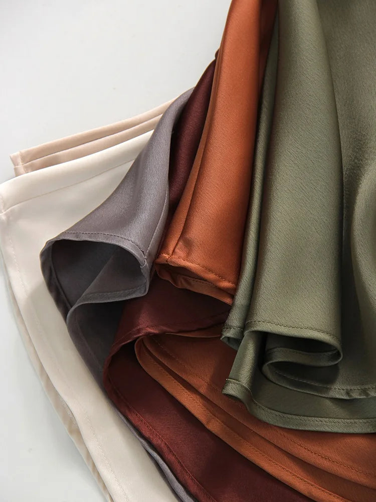 Lange satijnen maxi-rok – Herfst/Winter