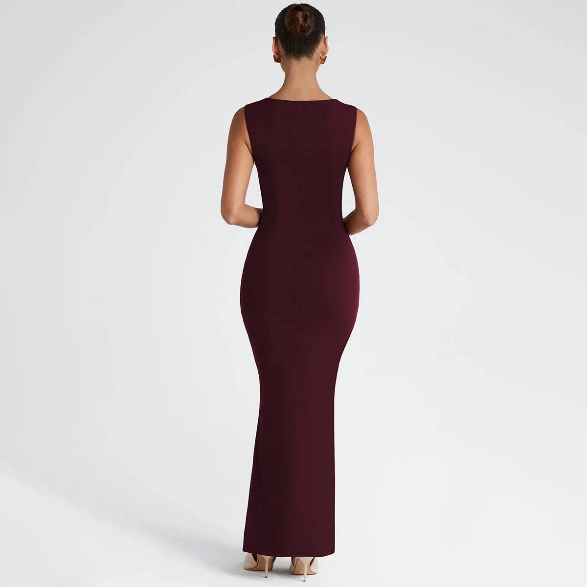 Square Neck Sleeveless Bodycon Dress